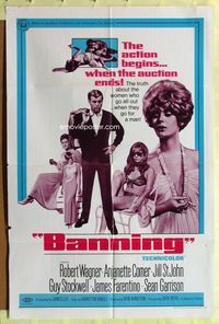 3e053 BANNING one-sheet movie poster '67 Robert Wagner, Anjanette Comer, sexy Jill St. John image!