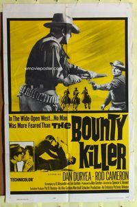 3e090 BOUNTY KILLER 1sheet '65 Dan Duryea, Buster Crabbe, no man was more feared than Bounty Hunter