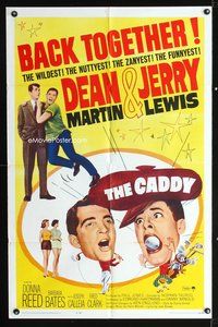 3e102 CADDY one-sheet poster R64 screwballs Dean Martin & Jerry Lewis golfing, plus Donna Reed!