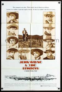 3e136 COWBOYS one-sheet movie poster '72 big John Wayne & The Cowboys, Bruce Dern, Robert Carradine