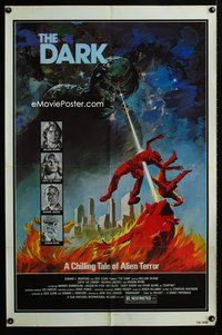 3e148 DARK one-sheet movie poster '79 William Devane, Richard Jaeckel, cool Joseph Smith sci-fi art!
