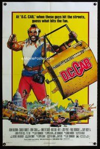 3e144 D.C. CAB one-sheet poster '83 great Drew Struzan art of angry Mr. T with torn-off cab door!