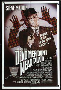 3e161 DEAD MEN DON'T WEAR PLAID one-sheet movie poster '82 Steve Martin will blow your lips off!