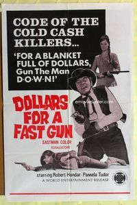 3e186 DOLLARS FOR A FAST GUN one-sheet '66 La Muerte cumple condena, Claudio Undari, Pamela Tudor