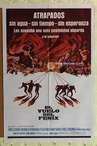 3e238 FLIGHT OF THE PHOENIX Spanish/U.S. one-sheet movie poster '66 James Stewart