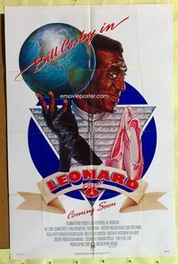 3e379 LEONARD PART 6 advance one-sheet movie poster '87 Bill Cosby's worst, wacky artwork!