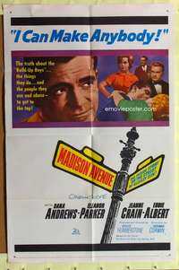 3e414 MADISON AVENUE one-sheet movie poster '61 Dana Andrews wants Eleanor Parker to be nice to him!