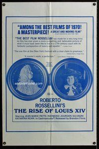 3e615 RISE OF LOUIS 14th one-sheet poster '66 Roberto Rossellini, Jean-Marie Patte as Louis XIV!