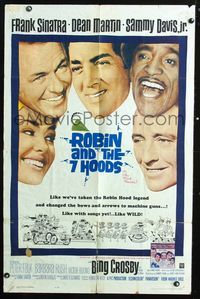 3e619 ROBIN & THE 7 HOODS 1sh '64 Frank Sinatra, Dean Martin, Sammy Davis Jr, Bing Crosby, Rat Pack