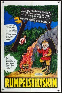 3e637 RUMPELSTILTSKIN one-sheet movie poster '65 Rumpelstilzchen, Brothers Grimm & K Gordon Murray!