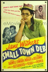 3e701 SMALL TOWN DEB 1sheet '41 Jane Withers just came out, and she feels like going right back in!