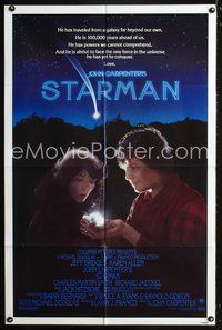 3e738 STARMAN int'l close-up style 1sh '84 John Carpenter, image of alien Jeff Bridges & Karen Allen!