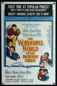 3e978 WONDERFUL WORLD OF THE BROTHERS GRIMM one-sheet '62 George Pal fairy tales, romantic images!