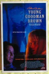3e989 YOUNG GOODMAN BROWN one-sheet movie poster '93 John P. Ryan, Tom Shell, Troma, bizarre image!