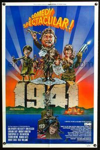 3f003 1941 F one-sheet '79 Steven Spielberg, John Belushi, Dan Aykroyd, Christopher Lee, Green art!