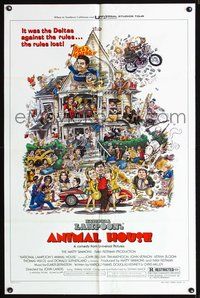3f034 ANIMAL HOUSE style B one-sheet '78 John Belushi, Landis classic, art by Nick Meyerowitz!
