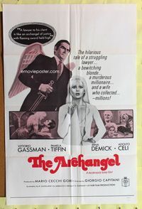 3f042 ARCHANGEL one-sheet movie poster '69 L'Arcangelo, Vittorio Gassman, sexy Pamela Tiffin!