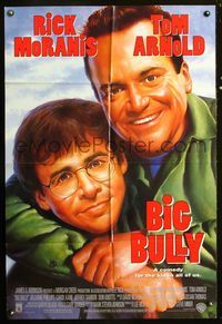 3f082 BIG BULLY one-sheet poster '96 great close-up art of Tom Arnold w/Rick Moranis in headlock!