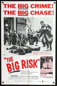3g100 BIG RISK one-sheet '63 Classe tous risques, Lino Ventura, Jean-Paul Belmondo, the big crime!