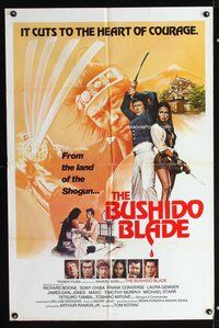 3g149 BUSHIDO BLADE 1sheet '81 Richard Boone, Toshiro Mifune, really cool samurai art by B. Emmett!