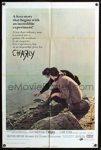 3g173 CHARLY one-sheet R70s super low IQ Cliff Robertson is turned into a genius and back again!
