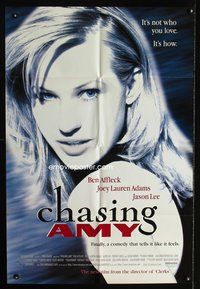 3g174 CHASING AMY one-sheet movie poster '97 Kevin Smith, close-up of sexy Joey Lauren Adams!