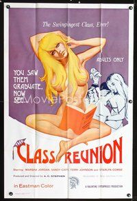 3g181 CLASS REUNION one-sheet poster '72 Ed Wood, sexy schoolgirl is in the swingingest class ever!
