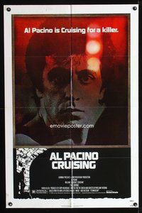 3g197 CRUISING one-sheet poster '80 William Friedkin, undercover cop Al Pacino pretends to be gay!