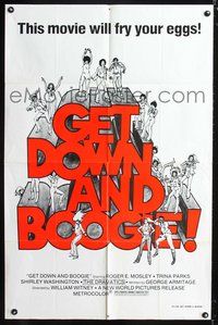 3g210 DARKTOWN STRUTTERS one-sheet poster '76 Get Down and Boogie, this movie will fry your eggs!
