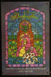 3g228 DONKEY SKIN 1sh '75 Jacques Demy's Peau d'ane, cool stained glass fairytale art by Lee Reedy!