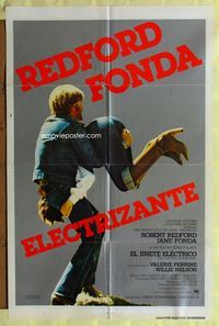 3g243 ELECTRIC HORSEMAN Spanish/U.S. 1sheet '79 great image of Robert Redford & Jane Fonda, Sydney Pollack