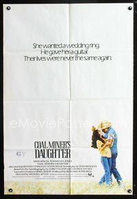 3g183 COAL MINER'S DAUGHTER English one-sheet movie poster '80 Spacek, Loretta Lynn