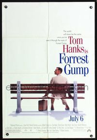3g293 FORREST GUMP DS advance one-sheet '94 Tom Hanks, Robin Wright Penn, Robert Zemeckis classic!