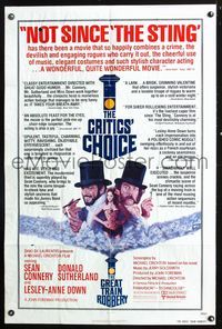 3g328 GREAT TRAIN ROBBERY reviews one-sheet '79 Sean Connery, Sutherland & Lesley-Anne Down by Jung!