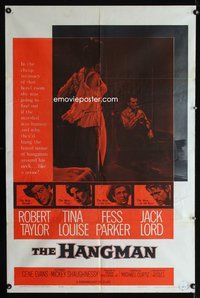 3g339 HANGMAN one-sheet movie poster '59 Robert Taylor, sexy Tina Louise, Fess Parker, Jack Lord