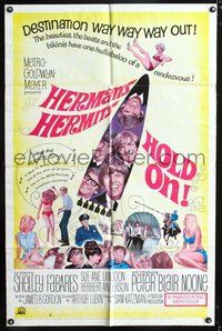 3g368 HOLD ON one-sheet movie poster '66 rock & roll, great image of Herman's Hermits performing!