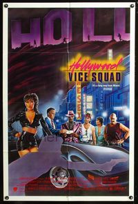 3g371 HOLLYWOOD VICE SQUAD one-sheet poster '86 Leon Isaac Kennedy, It's a long way from Miami!