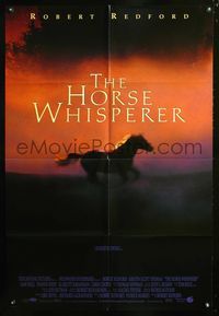 3g374 HORSE WHISPERER DS one-sheet '98 star & director Robert Redford, cool running horse image!