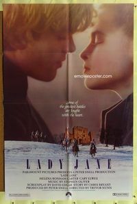 3g442 LADY JANE one-sheet movie poster '86 young Helena Bonham Carter about to kiss Cary Elwes!