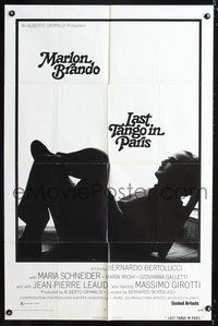 3g451 LAST TANGO IN PARIS one-sheet '73 Bernardo Bertolucci's Ultimo Tango a Parigi, Marlon Brando!