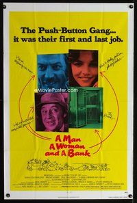 3g486 MAN, A WOMAN & A BANK one-sheet poster '79 Donald Sutherland, Brooke Adams, Paul Mazursky