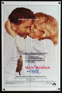 3g487 MAN, WOMAN & CHILD one-sheet poster '83 Martin Sheen never knew he had a son, Blythe Danner!