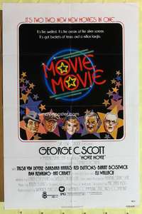 3g543 MOVIE MOVIE one-sheet '78 George C. Scott, Stanley Donen parody of 1930s movies, cool art!