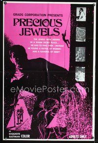 3g651 PRECIOUS JEWELS one-sheet movie poster '69 a fistful of sexy women & a handful of grief!