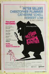3g688 RETURN OF THE PINK PANTHER style A one-sheet '75 Peter Sellers as Inspector Jacques Clouseau!