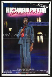 3g694 RICHARD PRYOR HERE & NOW style B one-sheet movie poster '83 stand-up comedy on Bourbon Street!