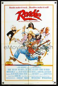 3g698 ROADIE style B one-sheet '80 Meat Loaf, Alice Cooper, Debbie Harry from Blondie, Roy Orbison