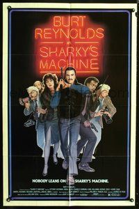 3g745 SHARKY'S MACHINE one-sheet '81 Lettick art of Burt Reynolds, Vittorio Gassman, Brian Keith!