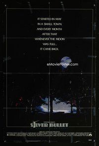3g753 SILVER BULLET one-sheet poster '85 Stephen King, whenever the moon was full, it came back!