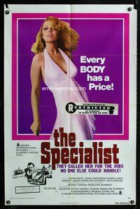 3g786 SPECIALIST one-sheet movie poster '75 super sexy Ahna Capri in dress, every BODY has a price!